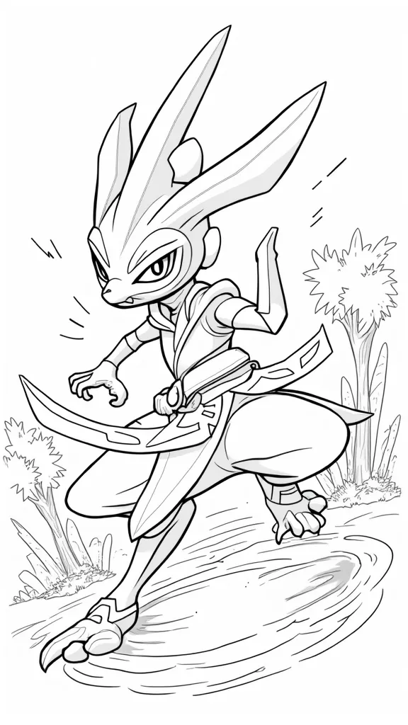 coloriage greninja pokemon